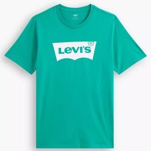 Levi's Men's Green Logo Crew Neck T-Shirt